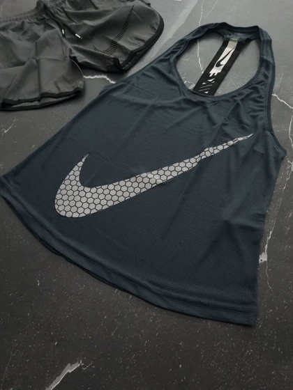 رکابی پشت کش نایکی+ شلوارک چاپ لیزری کد E1156