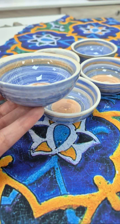 کاسه کوچک ماست خوری سرامیکی آبرنگی