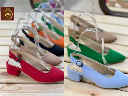 صندل مجلسی زنانه پشت‌باز پاشنه 3 سانت V20
