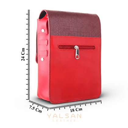 کیف دوشی چرم یلسان مدل ماهان کد 010-PRM