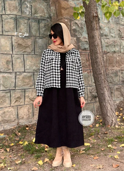 ست پیراهن مانتویی و کت شانل1