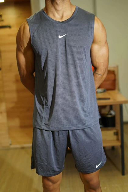 ست رکابی و شلوارک پارچه سوزنی 3321