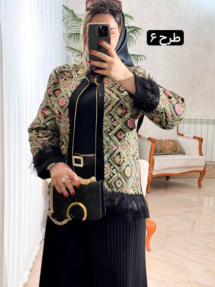 مانتو مخمل سوزندوزی