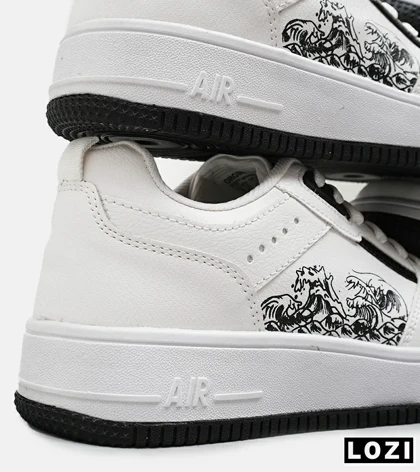 کفش کتانی مردانه سفید مشکی NIKE AirForce Draw