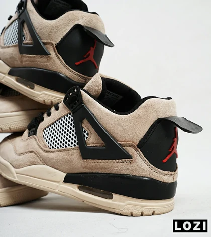 کتانی ساق‌دار مردانه کرم Nike air jordan 4