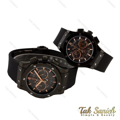 هابلوت ست سه موتوره مشکی صفحه اسکلتون Hublot-5752-S