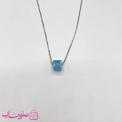 گردنبند زنانه نقره سواروسکی با کریستال آبی