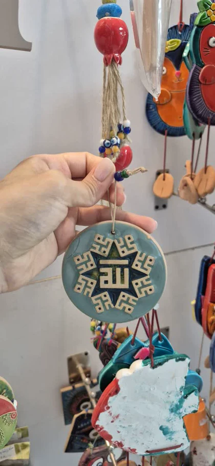 آویز گرد رنگی چشم نظر