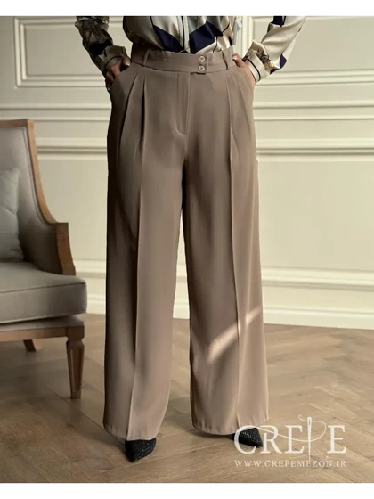 شلوار کرپ کنزو پیله دار قد 112