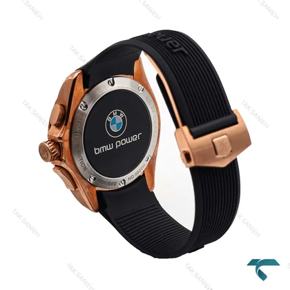 ساعت تگ هویر مردانه BMW رزگلد مشکی Tag-6070-G