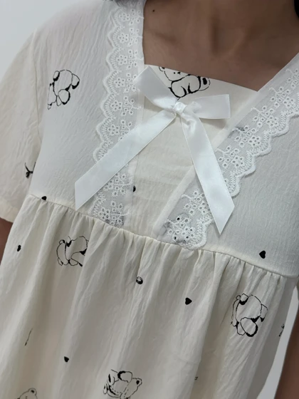 ست لباس راحتی بلوز و شلوارک کد 106