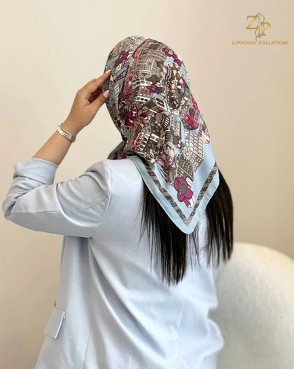 مینی اسکارف توییل ابریشم در رنگبندی