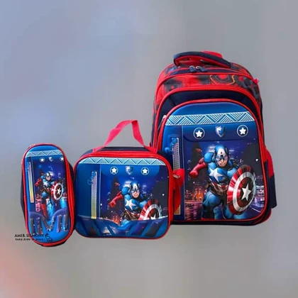 کیف مدرسه سه تیکه پسرانه طرح اونجرز