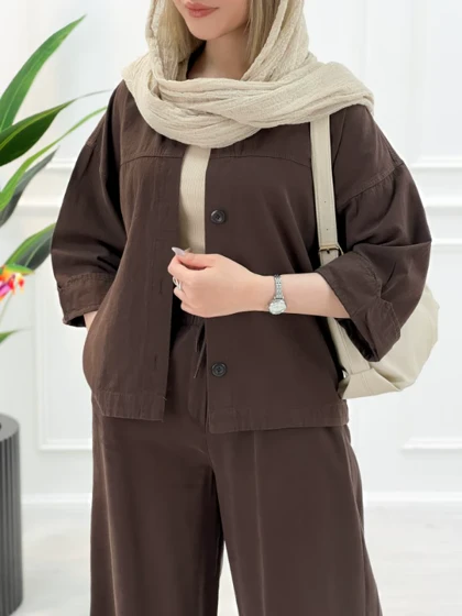 شومیز مانتو زنانه لینن یلدا