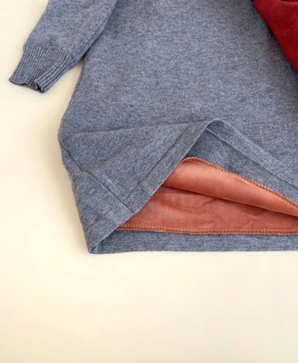 پیراهن بافت آستر مخمل کد 2400