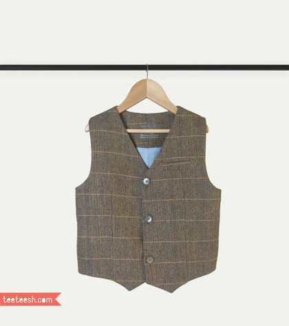 جلیقه رسمی پشمی کرمی