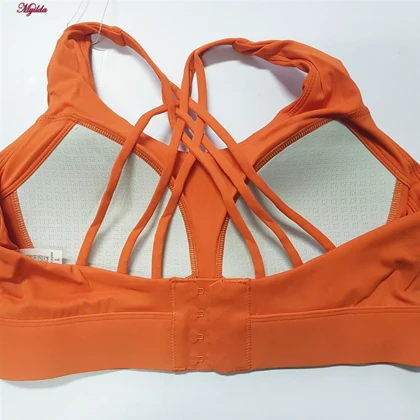 نیم‌تنه ورزشی زنانه ماییلدا مدل اسپورت پد ثابت پشت ضربدری کد 4848