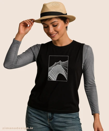تاپ مردانه و زنانه طرح برج آزادی