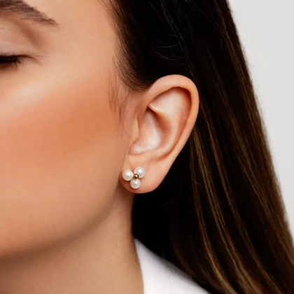 گوشواره میخی مروارید ، برند استیل