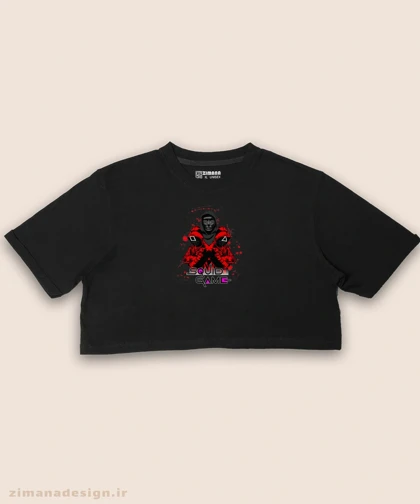 کراپ زنانه طرح اسکویید گیم کد 881