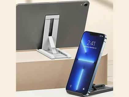 هولدر رومیزی گوشی‌موبایل و تبلت قابل حمل یوسامز Usams US-ZJ070 Spring Folding Desktop Tablet/Phone
