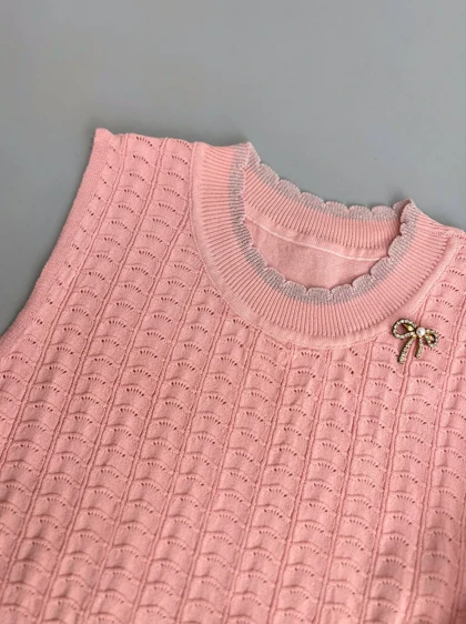 تاپ بافت یقه سنجاق دار کد 2887