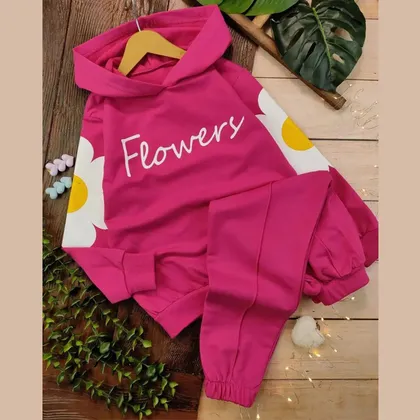 هودی شلوار دخترانه مدل Flower