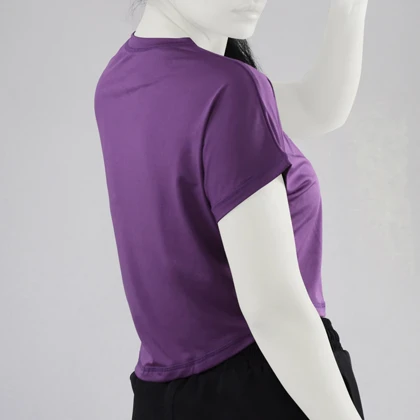 کراپ آستین کوتاه ورزشی زنانه نایک مدل VHD-3C337 بنفش