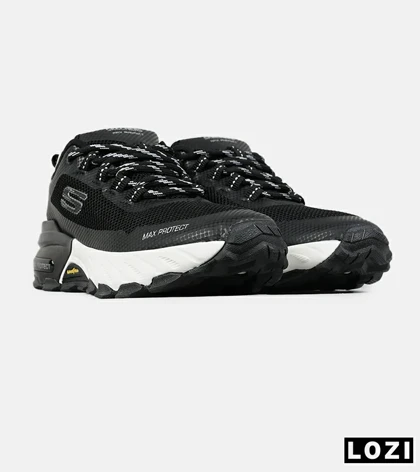 کفش کتانی طبی ورزشی مشکی سفید SKECHERS max protect مدل 7565
