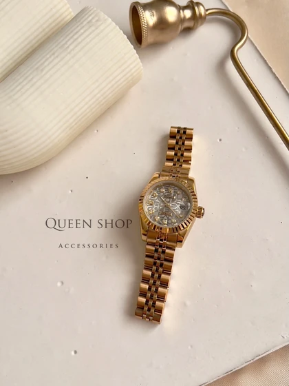 ساعت رولکس زنانه datejust طلائی جدید
