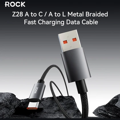 کابل تایپ سی راک ROCK مدل Z28 RCB0889 جریان 5 آمپر 1 متر