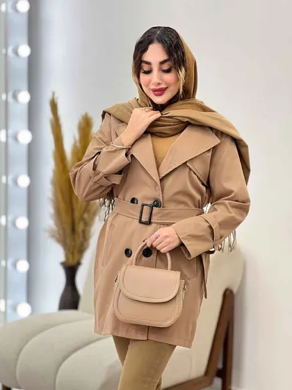 بارانی چهار دکمه آستین بند دار