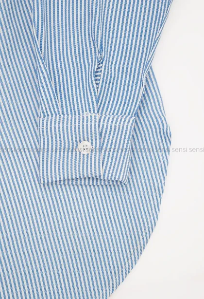 شومیز راه راه ابی کد1004481