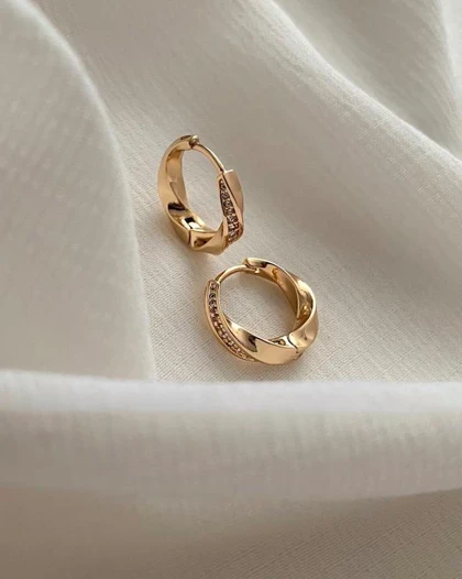 گوشواره موج نگین‌دار ژوپینگ