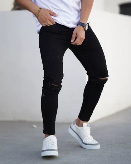 شلوار جین زانو زاپ