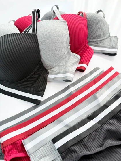 ست شورت و سوتین کبریتی فنردار پوش آپ دار اسپورت