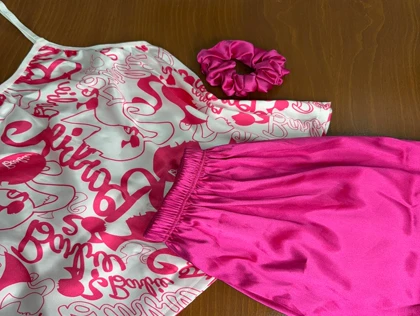 ست تاپ و شلوارک طرح باربی 040