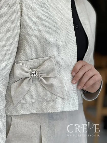 کت کراپ لینن حصیری