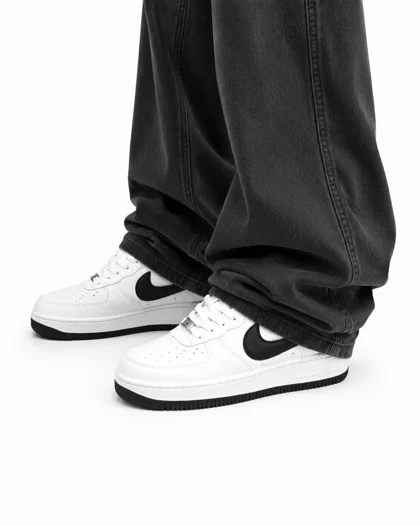 کفش کتانی مردانه مدل نایک ایرفورس سفید مشکی Nike air force