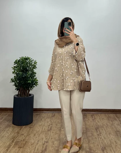 تونیک مانتویی لینن گلسا 2