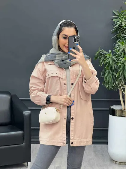 مانتو کتان چهار جیب پرچ پارلا