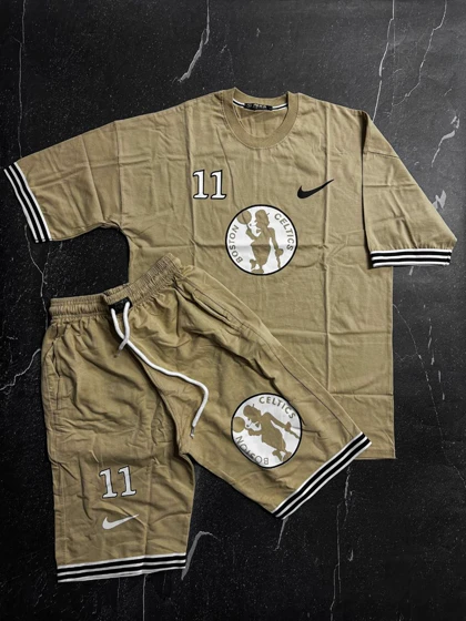 پکیج کد E891 شامل تیشرت + شلوارک نخی طرح سلتیک با 6 رنگ خفن🔥😎