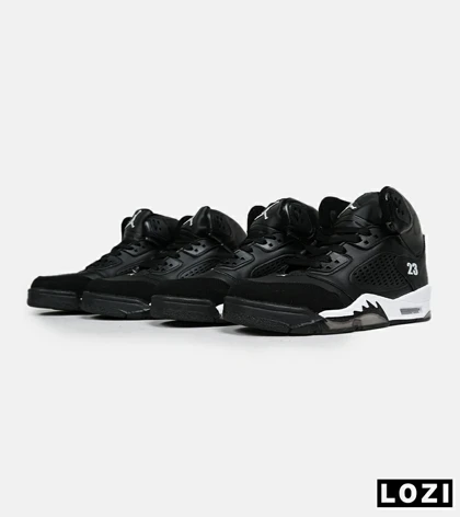 کتانی ساق‌دار زنانه و مردانه مشکی Nike air jordan 5 مدل 6476