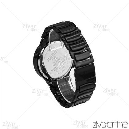 ساعت رادو مردانه سه موتوره مشکی عقربه نقره ای 106936