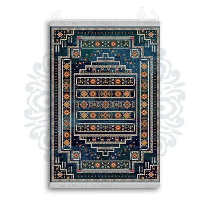 فرشینه از جنس پارچه هازان مخمل ترک طرح سنتی و مدرن برند دفه کد DAMG374