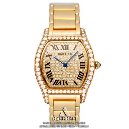 ساعت زنانه کارتیه نگین‌دار Cartier Diamond G77