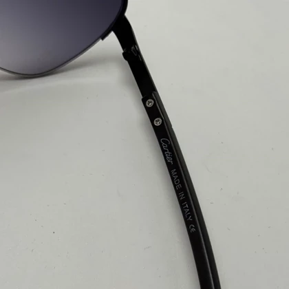 عینک آفتابی مردانه کارتیر Cartier مدل Santos تمام مشکی