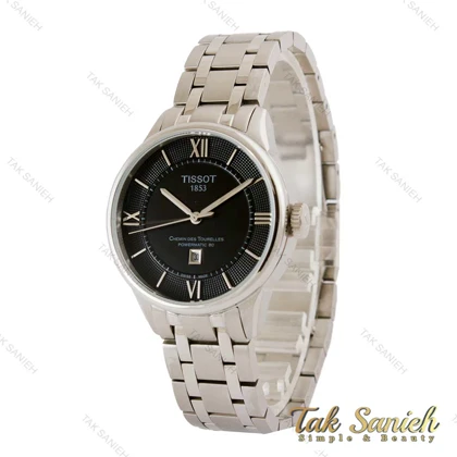 ساعت تیسوت زنانه نقره ای صفحه مشکی Tissot-5311-L
