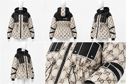 کاپشن ترکیبی کمر گتر Gucci