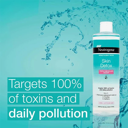 محلول شستشو صورت نوتروژینا مدل Skin Detox حجم 400 میلی لیتر